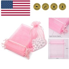 100PCS 4x6inch 10x15cm Drawstring Organza Jewelry Favor Pouches Wedding Party…