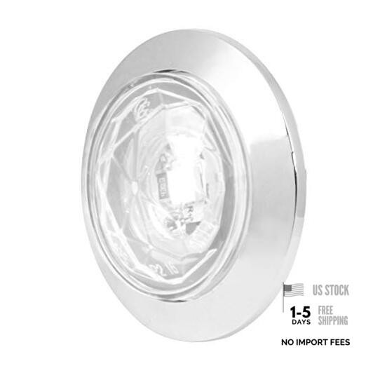 75324 Light (1-1/4″ Diamond 1LED Dual Func) White/Clear Bezel
