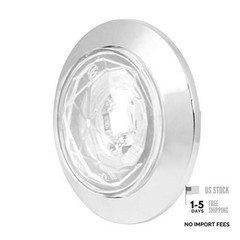 75324 Light (1-1/4″ Diamond 1LED Dual Func) White/Clear Bezel