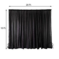 Metallic Black BACKDROP 20×10 ft Spandex Party Wedding Decorations WHOLESALE