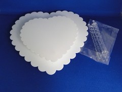 New Vintage Wilton Heart Scalloped Seperator Plate Set, #301-9728
