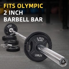 Fitvids 2 Inch Olympic Barbell Weight Plates Set 35 Lb2.5-10 Lb Barbell Weight