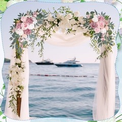 Wedding Arch Decorations Pack – Reusable Artificial Hanging Flowers 2 Pink