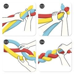 200 Pieces 260 Balloons Twisting 260Q Long 51 inches, Transparent