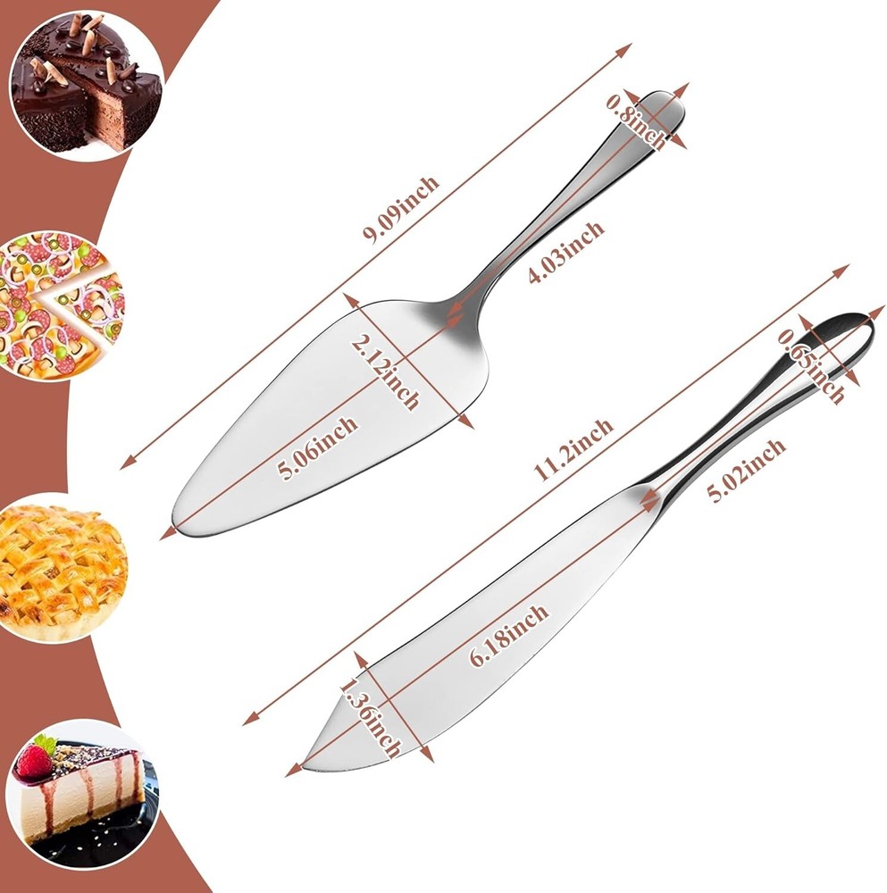 Cake Cutting Set for Wedding, Cake Knife and Server Set Classic Design Christmas
