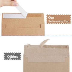 Blank Cards and Envelopes 4×6, 30 Pack Brown Invitation A4 (4x6in),