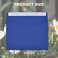 5-3/4 x 8-3/4 Inches A9 Blank Invitation Envelopes 50 Pack – Blue Self Seal E…