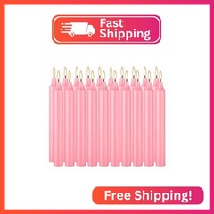 20 Pcs Pink Taper Spell/Chime Taper Candle,4 Inch Dinner Candle Sticks for Birth