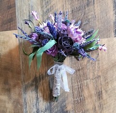 Purple & Lavender Wildflower Bridal Bouquet Sola Wood Bridesmaid Wedding Flowers