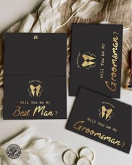 Set of 8 Groomsmen Cards, 6 Pieces Will You Be My Groomsman and 2 Pieces Will…