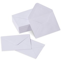 100 Pack 4 x 2.75″ Mini Envelopes 120GSM Gift Card 4 x 2.75 inches, White-100