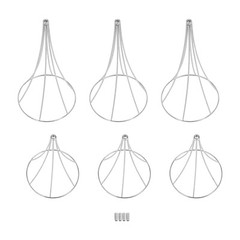 3-Pc Silver Electroplated Iron Hourglass Flower Stand Set Modern Centerpiece