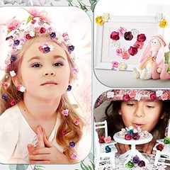 132 Pcs Artificial Mini Rose Fake Mixed Color Paper Flower Handmade – Small