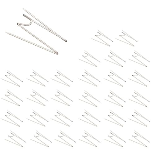 30 Pcs Fabric Panel Wall Hooks for Interior or Exterior Decor at Home, Silvery