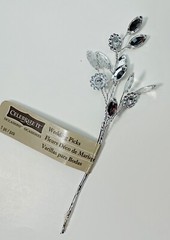 Wedding Picks Marriage Ceremony Decor Leaf Flower Design Celebrate Shiny Silver