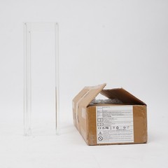10Pcs Acrylic Clear Vase, 7.9×7.9×23.6In Rectangular Flower Display Stand,