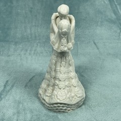 Bride Groom Wedding Cake Topper Dancing Couple White Porcelain Figurine 5.5″