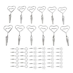12pcs 2.8in Double Headed Memo Clip Metal Card Holder Wire Photo Clamp