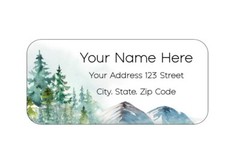 48 Personalized Trees Mountain Return Address Stickers Labels A202