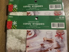 500 pcs Sbowflake Candy Wrappers, 5 x 5inches Cellophane Candy Wrappers Wrappers