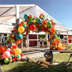 2.4m Round Wedding Arch Frame Circle Flower Balloon Archway Backdrop Stand Decor