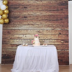 BROWN 8 ft x 8 ft Printed Vinyl Photo BACKDROP Vintage Wood Design Banner Events