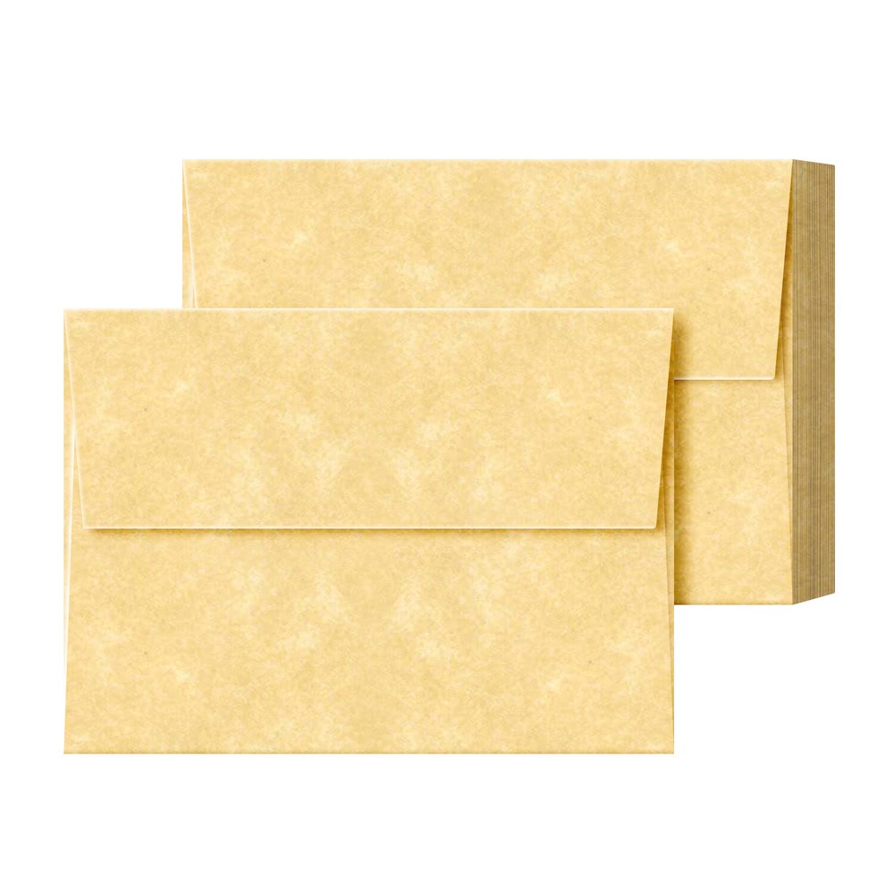 A6 Parchment Envelopes, NEW CHAMPAGNE, 4 3/4 x 6 1/2, 24lb Bond/60lb Text, 25 Pk
