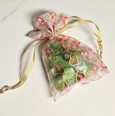 Gift Bags for Package Red Pink Heart Gift Pouch Candy Wedding Favor 5×7″ 50 pcs