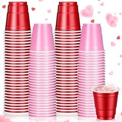 100 Pack 2 oz Valentine‘s Day Shot Disposable Cups Shot Glasses Small Plastic