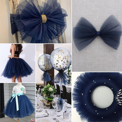 Navy Blue Tulle Fabric Rolls 54 Inch by 40 Yards Tulle Bolt Spool for Wedding De