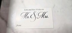 Set of 2 Wedding Champagne Flutes • Wedding Gift for Mr & Mrs • Gold Letter…
