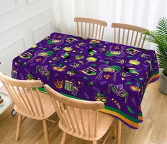Hafangry Mardi Gras Carnival Tablecloth Masquerade 60″ x 84″, Multi-color
