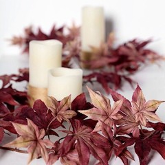 BURGUNDY 70″ ARTIFICIAL Fall MAPLE LEAF GARLAND Faux Autumn Leaves Party Events