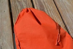 4″x6″ Cotton Double Drawstring Muslin Bags (ORANGE COLOR)