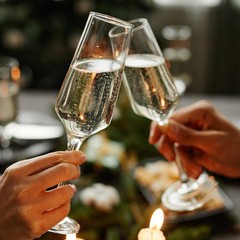 PARACITY Champagne Flutes, Glasses Set 2 Count (Pack of 1), Clear