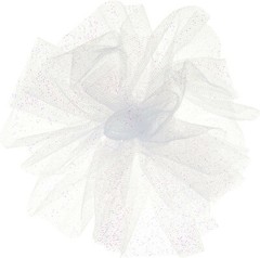 Darice 2913-50, Glitter Tulle Netting, Craft Supplies, White, 6″ x 10 yds (3 Pk)
