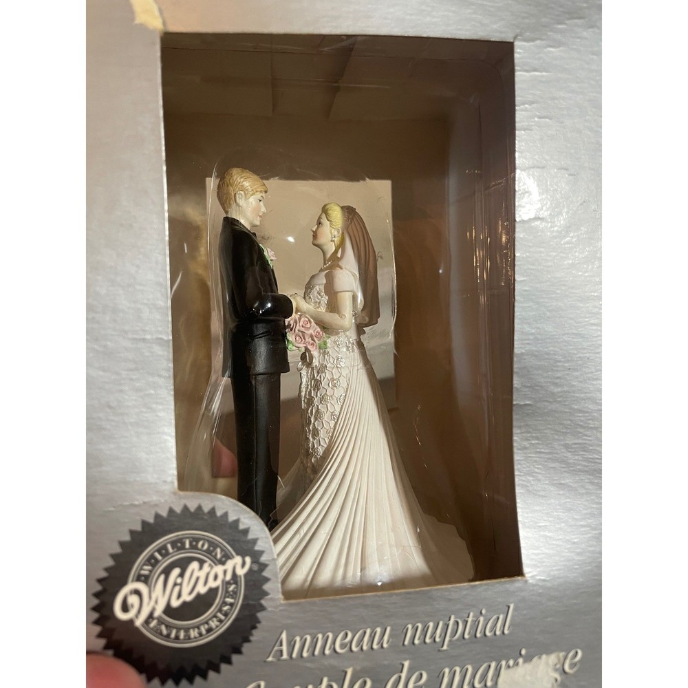 Wilton With This Ring Wedding Cake Topper Bride Groom Figurine 5 Inch 115-707