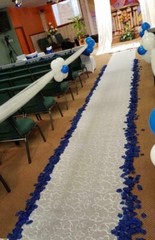 Wedding Aisle Runner Marriage Ceremony White Bridal Carpet Hearts Design 100-Ft