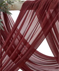 Burgundy Wedding Arch Flowers & Drapes Kit – 4 Piece Floral Decor Set