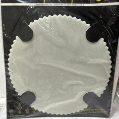 White Tulle Circles 9″ Round 125 Pieces Wedding Favors New Old Stock(56)