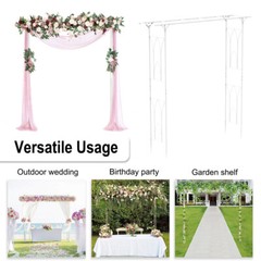 81.1×81.8 inch Pergola Square Metal Wreath Arch Backdrop Stand Wedding Events