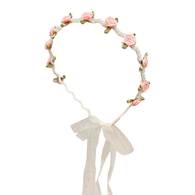 Elegant Pearls Rose Sweet Headwear For Weddings Parties Special Occasion
