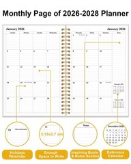 2026-2028 Monthly Planner – 36 Month PLanner Calendar from January 2026 to De…