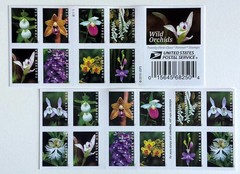 2020 Wild Orchids Booklet Forever Stamps MNH Sc# 5444-5454 – 100 pcs total