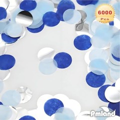 Tissue Paper Table Confettis Round Circles for Royal Blue/Sky Blue/White