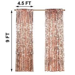 Big Sequin Rose Gold Drapes Curtains Panels Payette Sequin Backdrop Curtains …