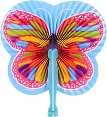 HAPPY DEALS ~ Butterfly Folding Fans – 12 pc – 9.5 12 Fans, multi