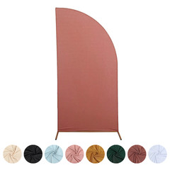7 ft x 3 ft Matte Fitted Spandex Half Moon Arch Backdrop Stand Cover Party Event