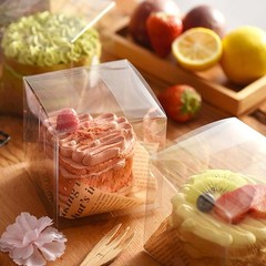 45 Pack 3x3x3 Inches Clear Favor Boxes with Ribbons, Transparent Plastic Cube…