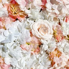 5PCS Artificial Silk Flower Wall Panel Floral Backdrop Party Wedding Decoration.